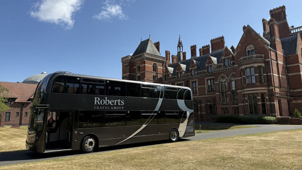 Roberts Double decker bus with wedding ribbons on 