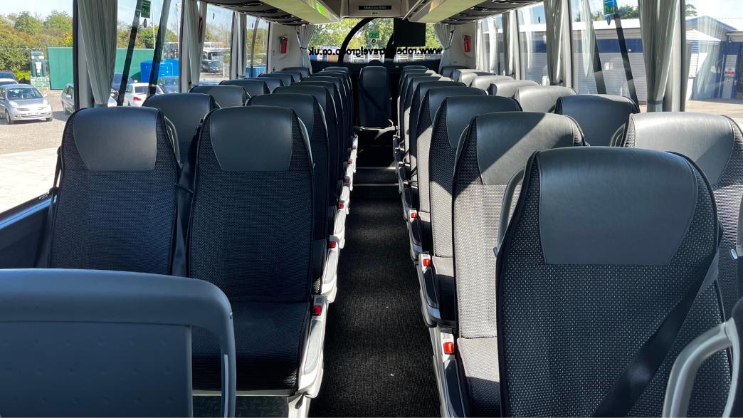 57 seater psvar compliant coach internal seating